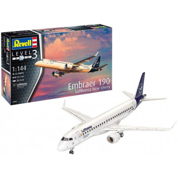 Model Set Embraer 190 Lufthansa New Livery 1:144