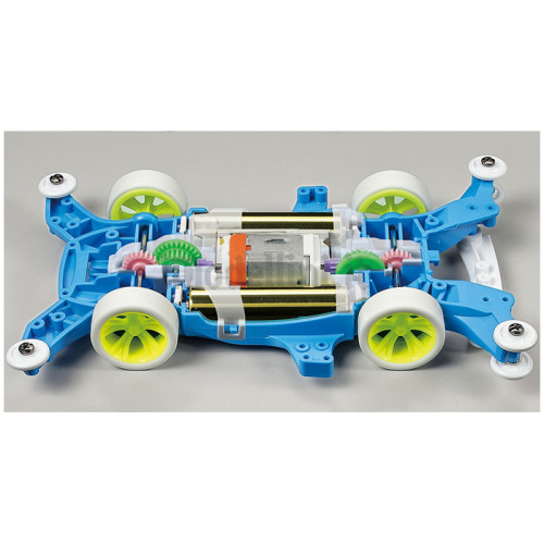 Mini 4WD Hawk Racer Gt Clear Blue con Telaio MA