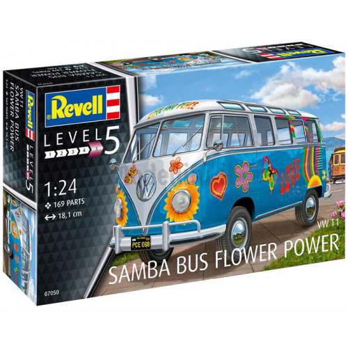 Volkswagen T1 Samba Bus Flower Power 1:24