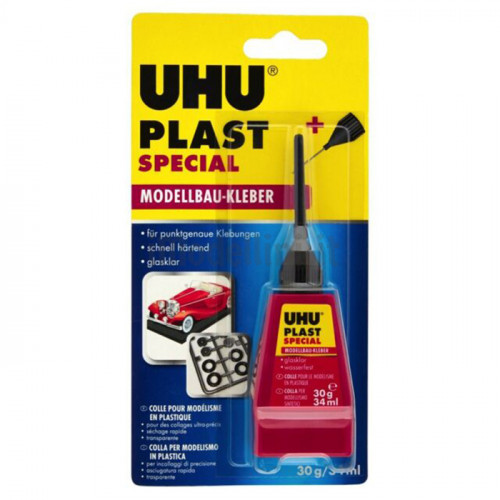 Colla UHU Plast Special da 30 grammi con Applicatore in Blister