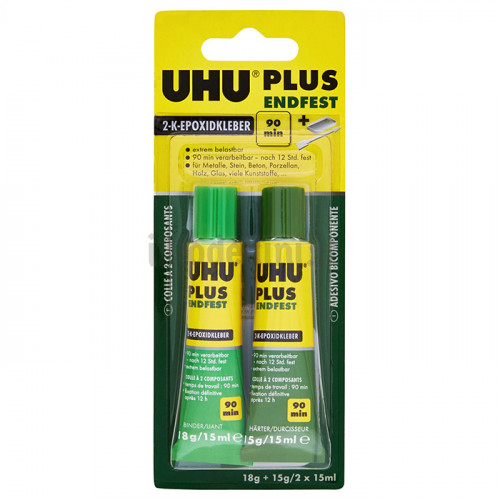 Colla Bicomponente UHU Plus Endfest 300 2x15 ml in Blister