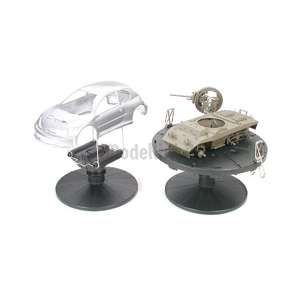 DMW 002-BK Supporto Rotante Solare 3.5cm Base Nera Per Modellini Auto Scala 1/64