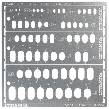 Modelling Template Dime Ovali da 1 a 6 mm