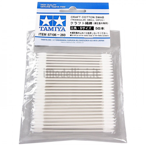 Bastoncini Craft Cotton Swab Triangular Small 50 pz