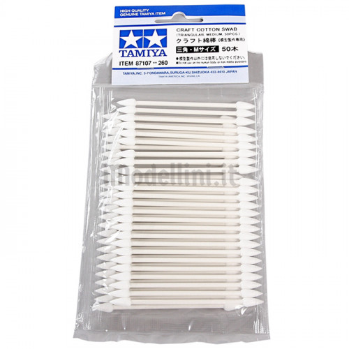 Bastoncini Craft Cotton Swab Triangular Medium 50 pz