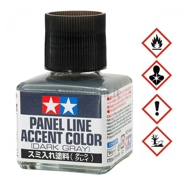 Tamiya USA Pannello Linea Accento Colore Grigio Scuro - TAM87199 Per Modellismo