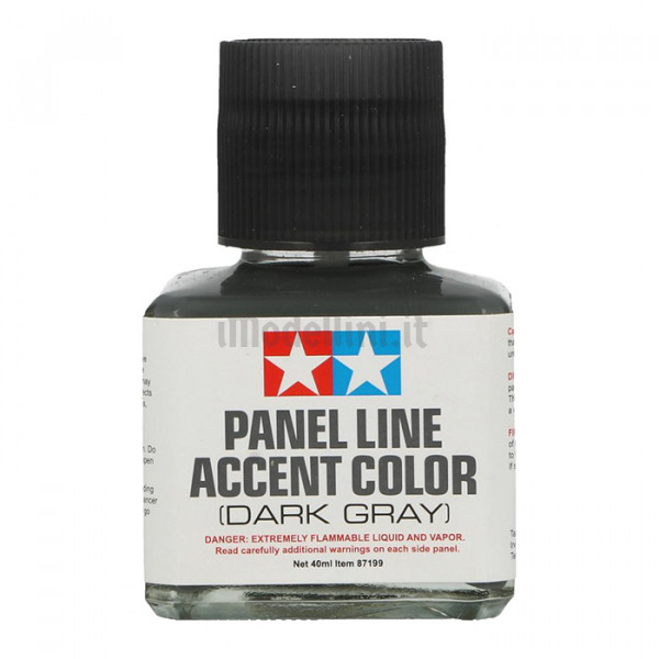 Tamiya 87199 WASH PANEL ACCENT Dark Grey - 40ml - Foto 8
