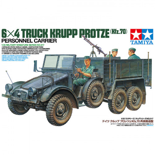 Camion Militare da Trasporto 6x4 Truck Krupp Protze Kfz.70 1:35