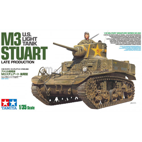 Carro US Light Tank M3 Stuart Late Production 1:35