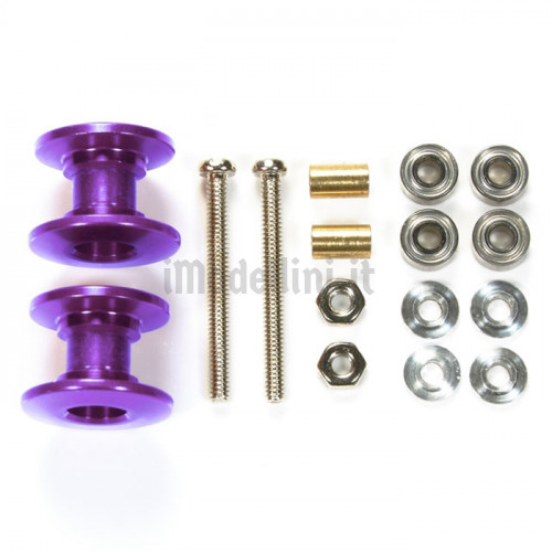 Double Roller Alleggeriti in Alluminio Viola da 13-12mm