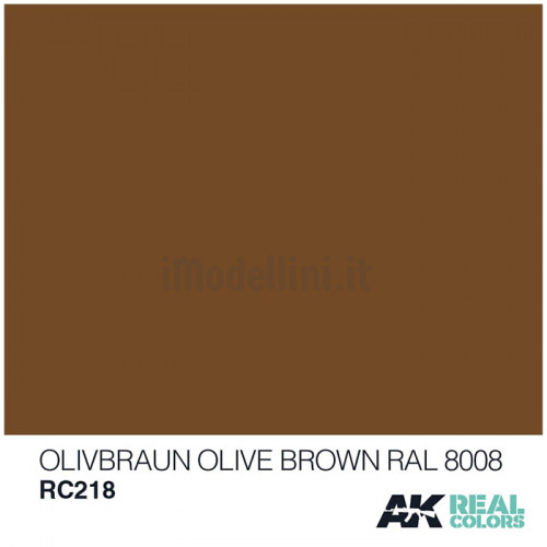 Vernice Acrilica AK Real Colors Olive Brown RAL 8008 10ml
