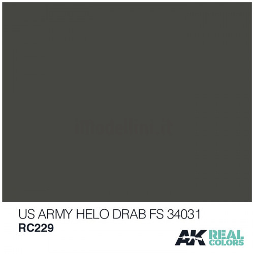 Vernice Acrilica AK Real Colors US Army Helo Drab FS 34031 10ml