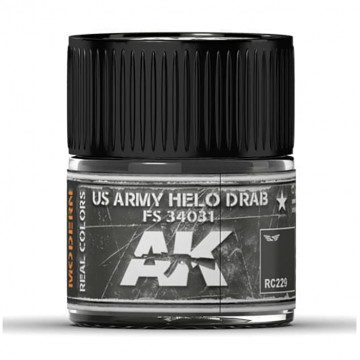 Vernice Acrilica AK Real Colors US Army Helo Drab FS 34031 10ml