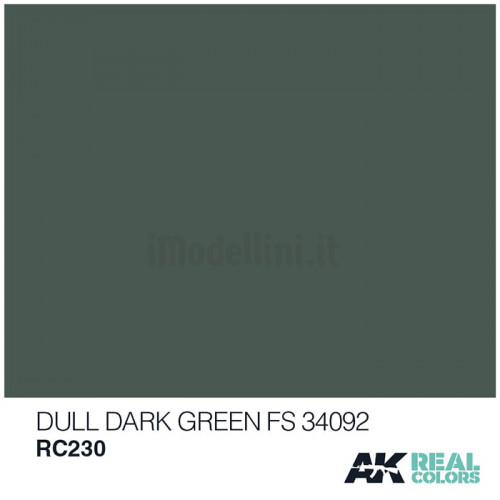 Vernice Acrilica AK Real Colors Dull Dark Green FS 34092 10ml