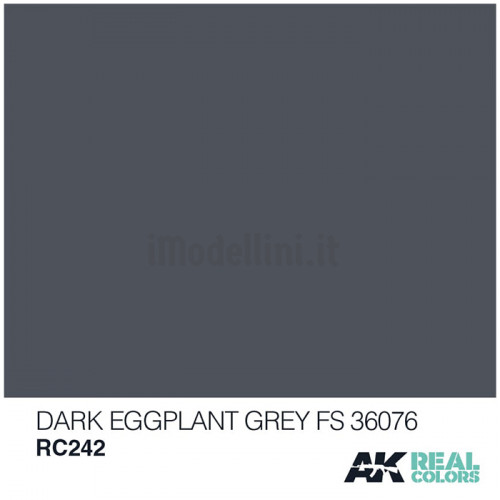 Vernice Acrilica AK Real Colors Dark Eggplant Grey FS 36076 10ml