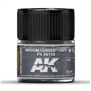 Vernice Acrilica AK Real Colors Medium Gunship Grey FS 36118 10ml