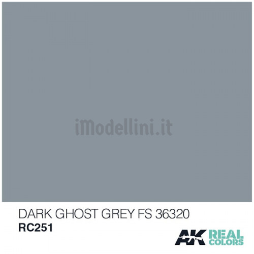 Vernice Acrilica AK Real Colors Dark Ghost Grey FS 36320 10ml