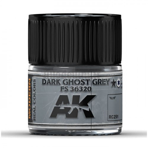 Vernice Acrilica AK Real Colors Dark Ghost Grey FS 36320 10ml