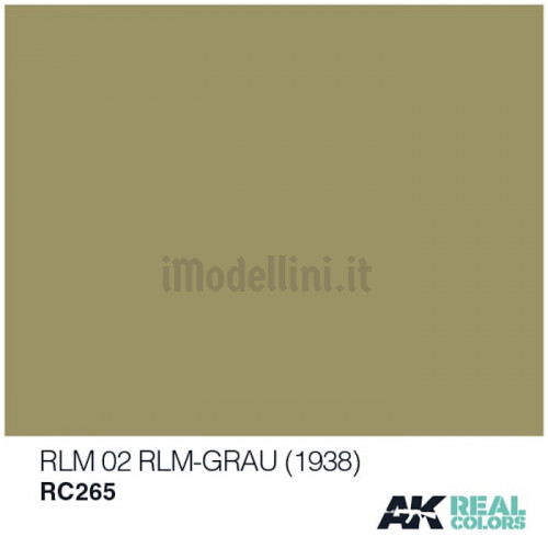 Vernice Acrilica AK Real Colors RLM Grau 1938 RLM 02 10ml
