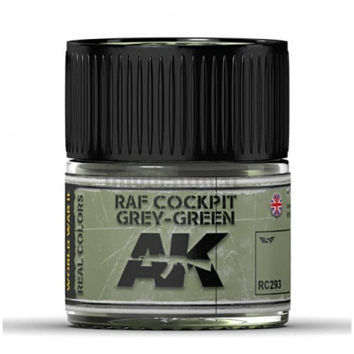 Vernice Acrilica AK Real Colors RAF Cockpit Grey Green 10ml