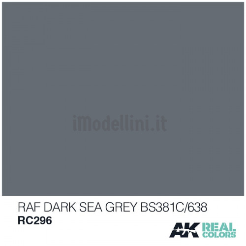 Vernice Acrilica AK Real Colors RAF Dark Sea Grey BS381C 638 10ml