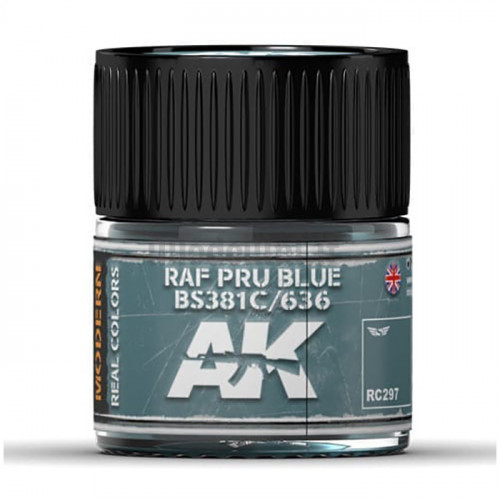 Vernice Acrilica AK Real Colors RAF Pru Blue BS381C 636 10ml