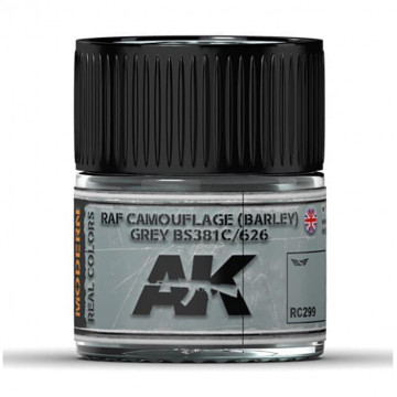 Vernice Acrilica AK Real Colors RAF Camouflage Barley Grey BS381C 10ml