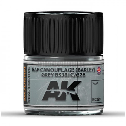 Vernice Acrilica AK Real Colors RAF Camouflage Barley Grey BS381C 10ml