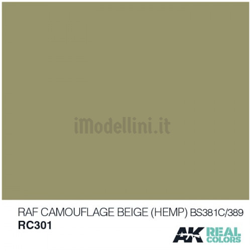 Vernice Acrilica AK Real Colors RAF Camouflage Beige Hemp 10ml