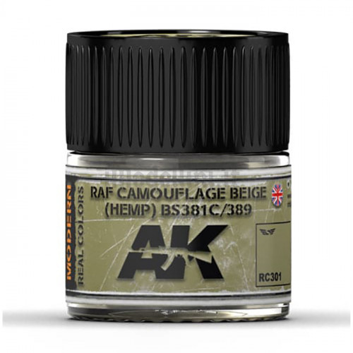 Vernice Acrilica AK Real Colors RAF Camouflage Beige Hemp 10ml