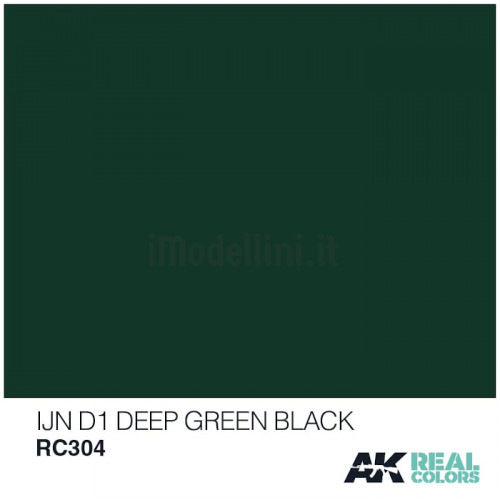 Vernice Acrilica AK Real Colors IJN D1 Deep Green Black 10ml