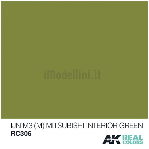 Vernice Acrilica AK Real Colors IJN M3 Mitsubishi Interior Green 10ml