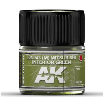 Vernice Acrilica AK Real Colors IJN M3 Mitsubishi Interior Green 10ml