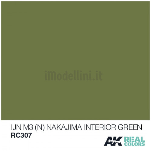 Vernice Acrilica AK Real Colors IJN M3 Nakajima Interior Green 10ml
