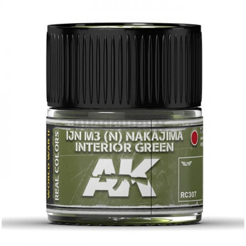 Vernice Acrilica AK Real Colors IJN M3 Nakajima Interior Green 10ml