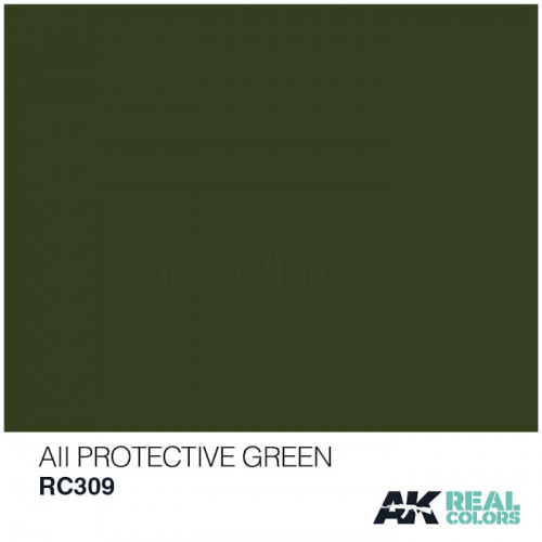 Vernice Acrilica AK Real Colors AII Protective Green 10ml