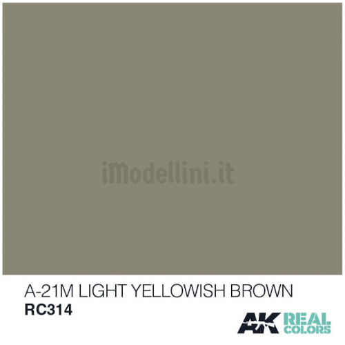 Vernice Acrilica AK Real Colors Light Yellowish Brown A-21M 10ml