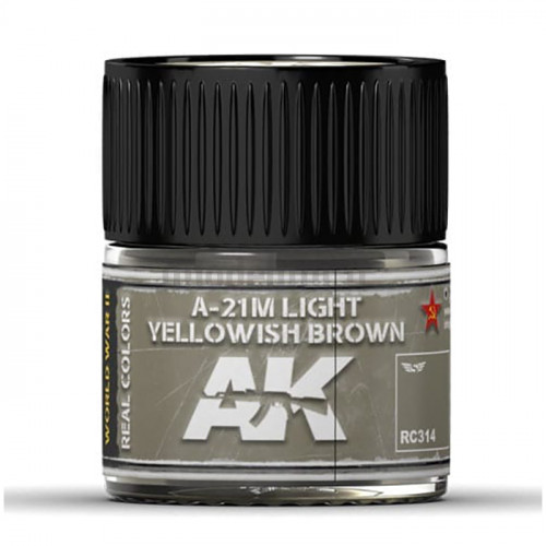 Vernice Acrilica AK Real Colors Light Yellowish Brown A-21M 10ml