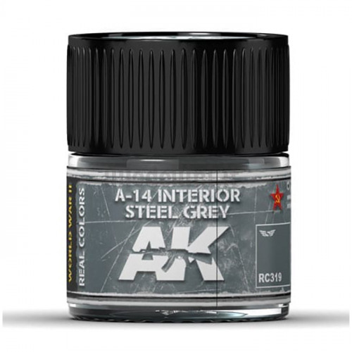 Vernice Acrilica AK Real Colors Interior Steel Grey A-14 10ml