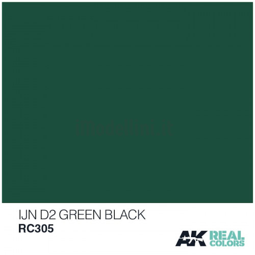 Vernice Acrilica AK Real Colors IJN D2 Green Black 10ml