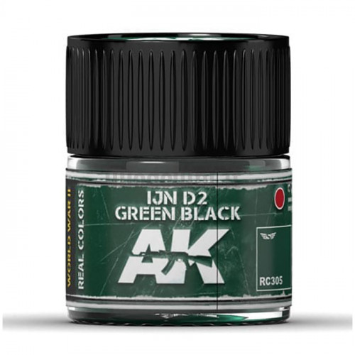 Vernice Acrilica AK Real Colors IJN D2 Green Black 10ml