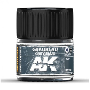 Vernice Acrilica AK Real Colors Grey Blue RAL 5008 10ml