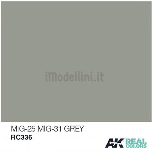 Vernice Acrilica AK Real Colors MIG-25 / MIG-31 Grey 10ml