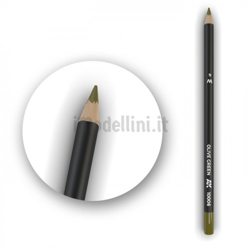 Set 5 Matite AK Watercolor Pencil Olive Green