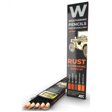 Set 5 Matite AK Watercolor Pencil Rust and Streaking
