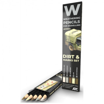 Set 5 Matite AK Watercolor Pencil Dirt and Marks