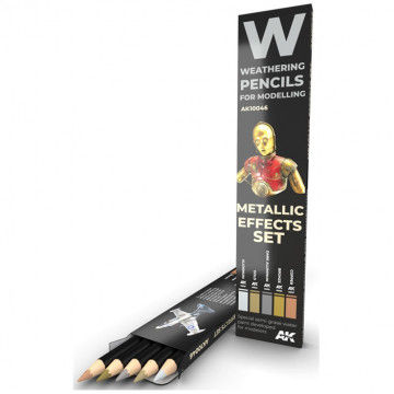 Set 5 Matite AK Watercolor Pencil Metallics