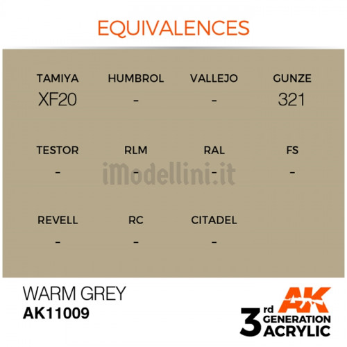 Vernice Acrilica AK 3rd Gen Warm Grey