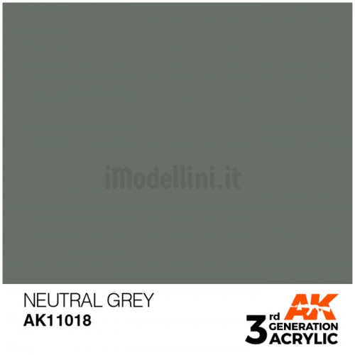 Vernice Acrilica AK 3rd Gen Neutral Grey