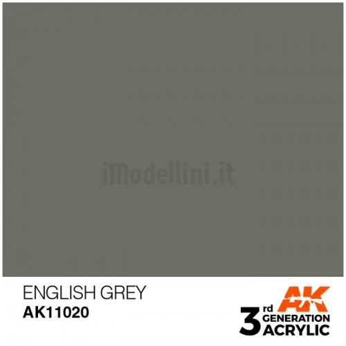 Vernice Acrilica AK 3rd Gen English Grey